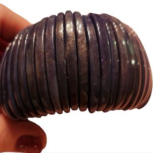 New vintage Stretch bracelet purple with gold